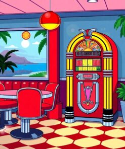 Diner Tunes Paint Numbers