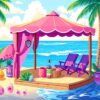 Retro Island Easter Cabana Paint By Numbers