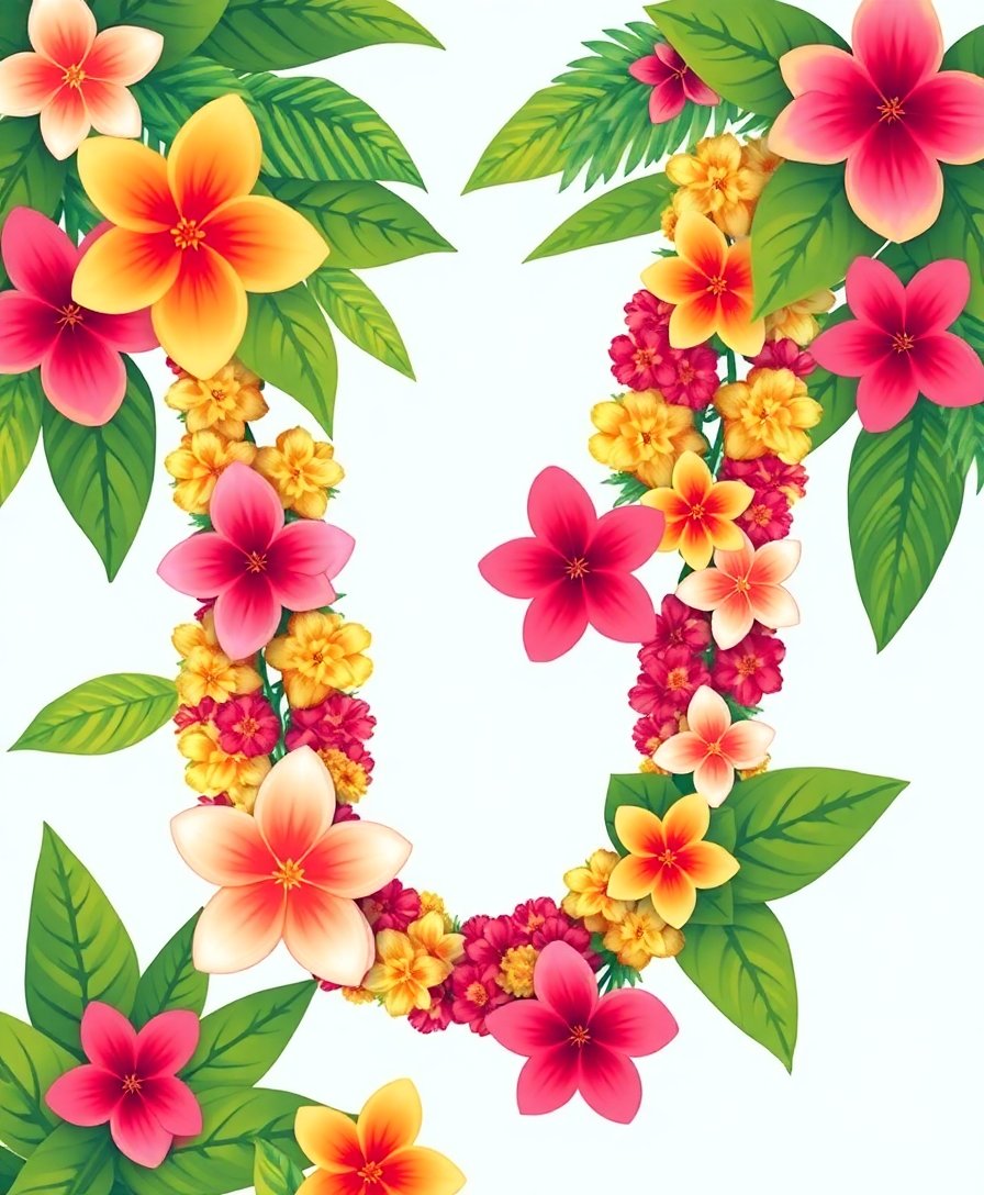 Floral Lei Paint Numbers Floral Lei Paint Numbers
