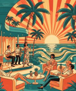 Retro Island Melody Lounge Paint By Numbers
