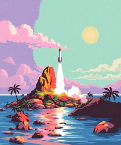 Rocket Launch Paint Numbers