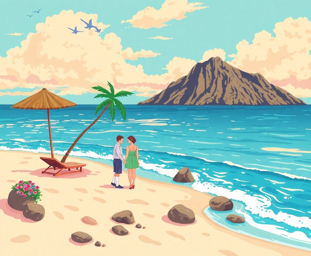 retro-island-romance-sand-paint-by-numbers-kit-vintage-art