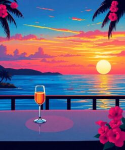 Sunset Champagne Paint Numbers