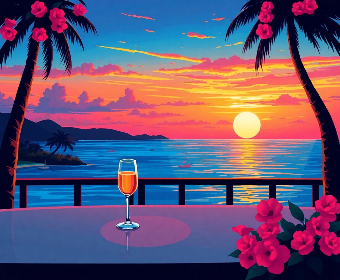 Sunset Champagne Paint Numbers Sunset Champagne Paint Numbers