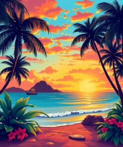 Sunset Journey Paint Numbers