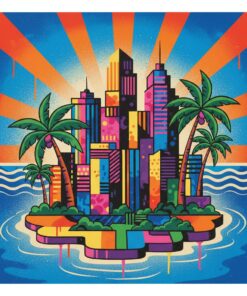 Retro Island Urban Spray Paint By Numbers
