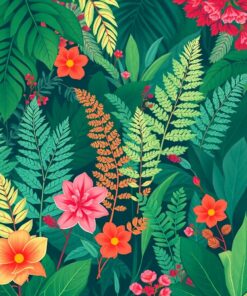 Botanical Flora Paint Numbers