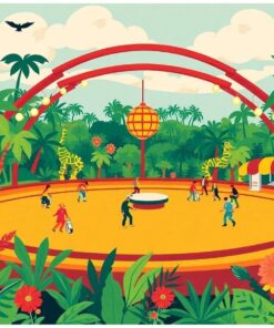 Retro Jungle Roller Rink Paint By Numbers