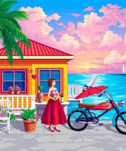 Retro Key West Love Paint By Numbers