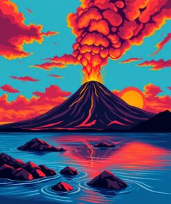 Volcano Plume Paint Numbers