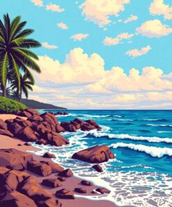 Shoreline Waves Paint Numbers