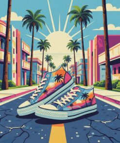 Retro Palm Street Kicks Paint By Numbers