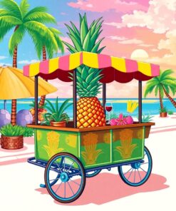 Pineapple Cart Paint Numbers
