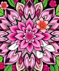 Flora Mandala Paint Numbers