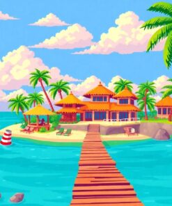 Island Resort Paint Numbers