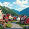 Scandinavian Village Paint Numbers