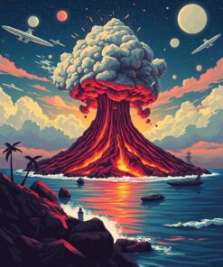 Island Eruption Paint Numbers