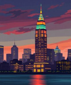 Skyscraper Twilight Paint Numbers