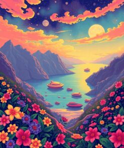 Floral Bay Paint Numbers