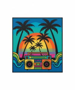 Retro Stereo Palms Paint By Numbers