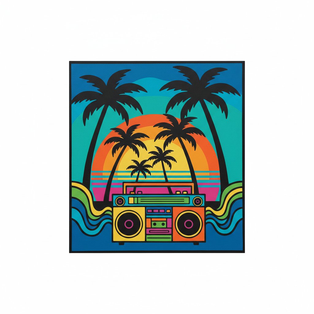 retro-stereo-palms-paint-by-numbers-kit-vintage-music-art