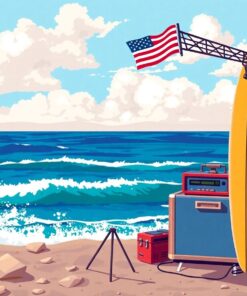 Retro Surf Broadcasting Paint By Numbers