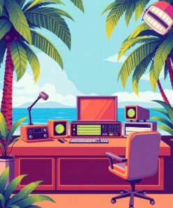 Broadcast Desk Paint Numbers