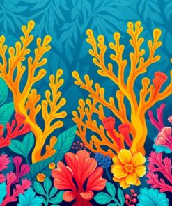 Coral Patterns Paint Numbers