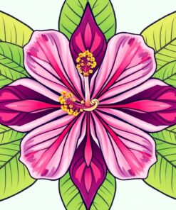 Hibiscus Symmetry Paint Numbers