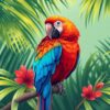 Palm Macaw Paint Numbers