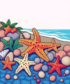 Starfish Shore Paint Numbers