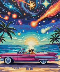 Retro Tropical Stargazing Auto Paint By Numbers