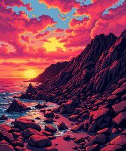 Volcanic Shoreline Paint Numbers