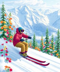 Floral Slopes Paint Numbers