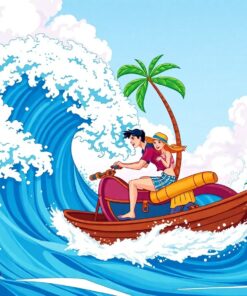 Tropical Wave Paint Numbers