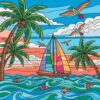 Riding Tropical Trade Winds Paint By Numbers