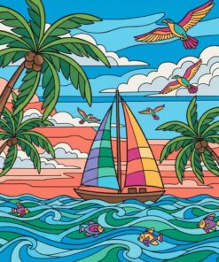 Riding Tropical Trade Winds Paint By Numbers