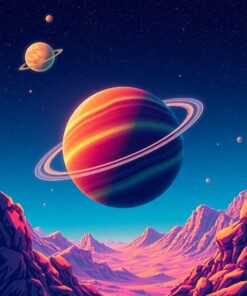 Ringed Planet Paint Numbers