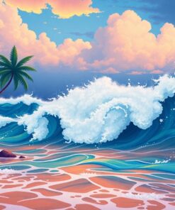 Monsoon Waves Paint Numbers