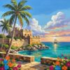 Romantic Caribbean Fortress Realism Paint By Numbers