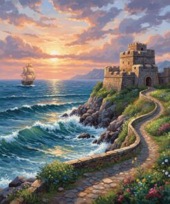 Romantic Era Coastal Bastion Paint By Numbers