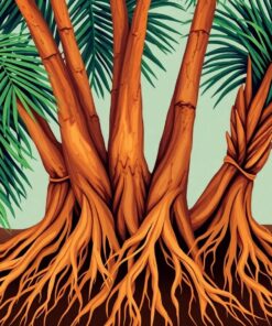 Roots Of Dried Palm Paint By Numbers