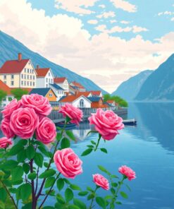 Roses By The Fjord Paint By Numbers