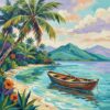Rowboat In Tropical Impressionism Paint By Numbers