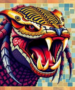 Royal Vintage Mosaic Predator Paint By Numbers