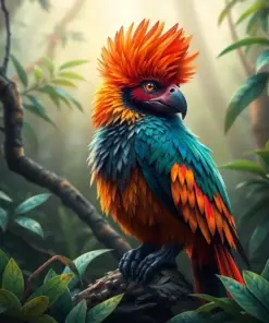 Rufous Tailed Jungle Hunter Paint By Numbers