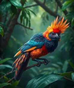 Rufous Tailed Jungle Hunter paint by numbers