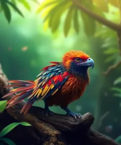 Rufous Tailed Jungle Hunter paint by numbers