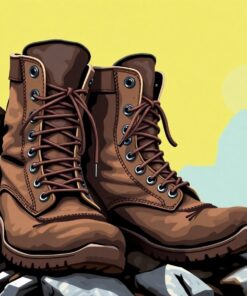 Rugged Vintage Hiking Boots Paint By Numbers