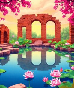 Lotus Pond Paint Numbers